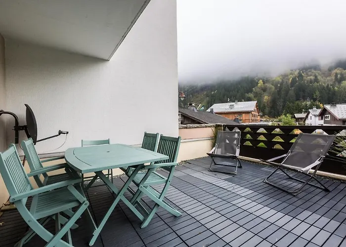 With Terrace Gentianes 1 Centre By Aiguille Du Midi *